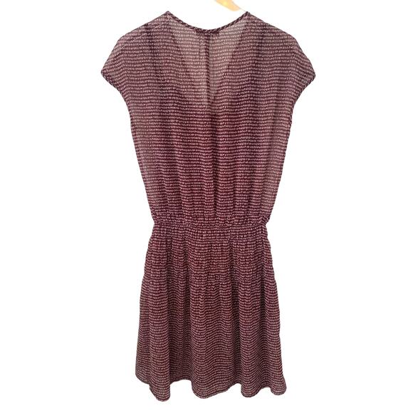 CASUAL CASUAL STREET MAROON PRINTED DRESS SIZE MEDIUM - Picture 5 of 9